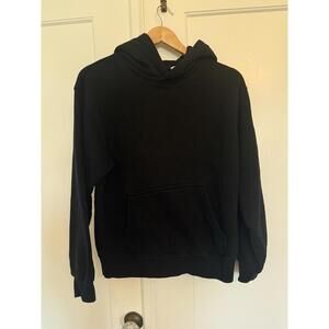 Aritzia TNA Sweatfleece Terry Fleece Boyfriend Hoodie Medium Black